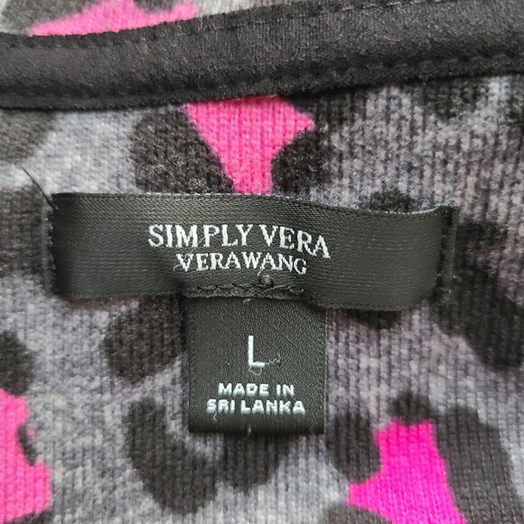 Simply Vera Vera Wang Womens Pajamas 2-Piece PJ Set Animal Print Size L - Picture 5 of 8